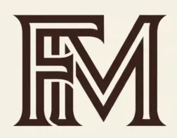 Minimal FM logo for digital marketing portfolio representing branding, SEO, and online marketing.